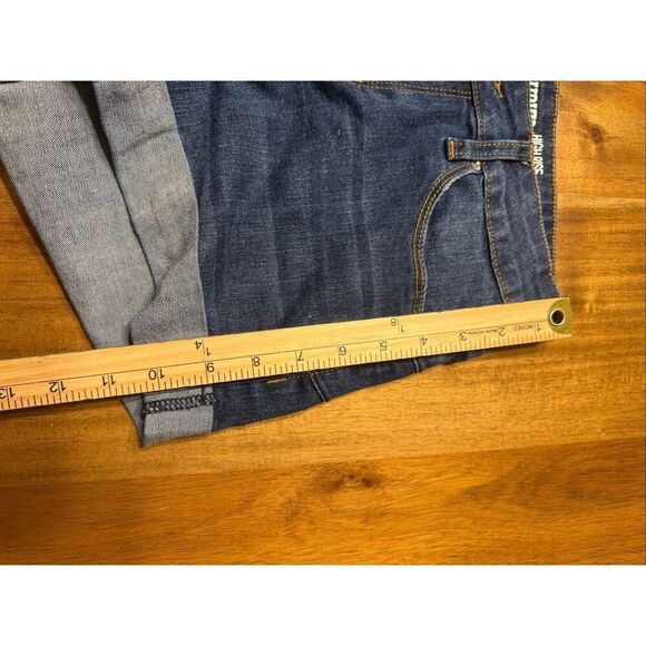 SONG Curvy High Rise Distressed Denim Shorts Juniors Size 7/28 Cuffed Shorts - Picture 7 of 8